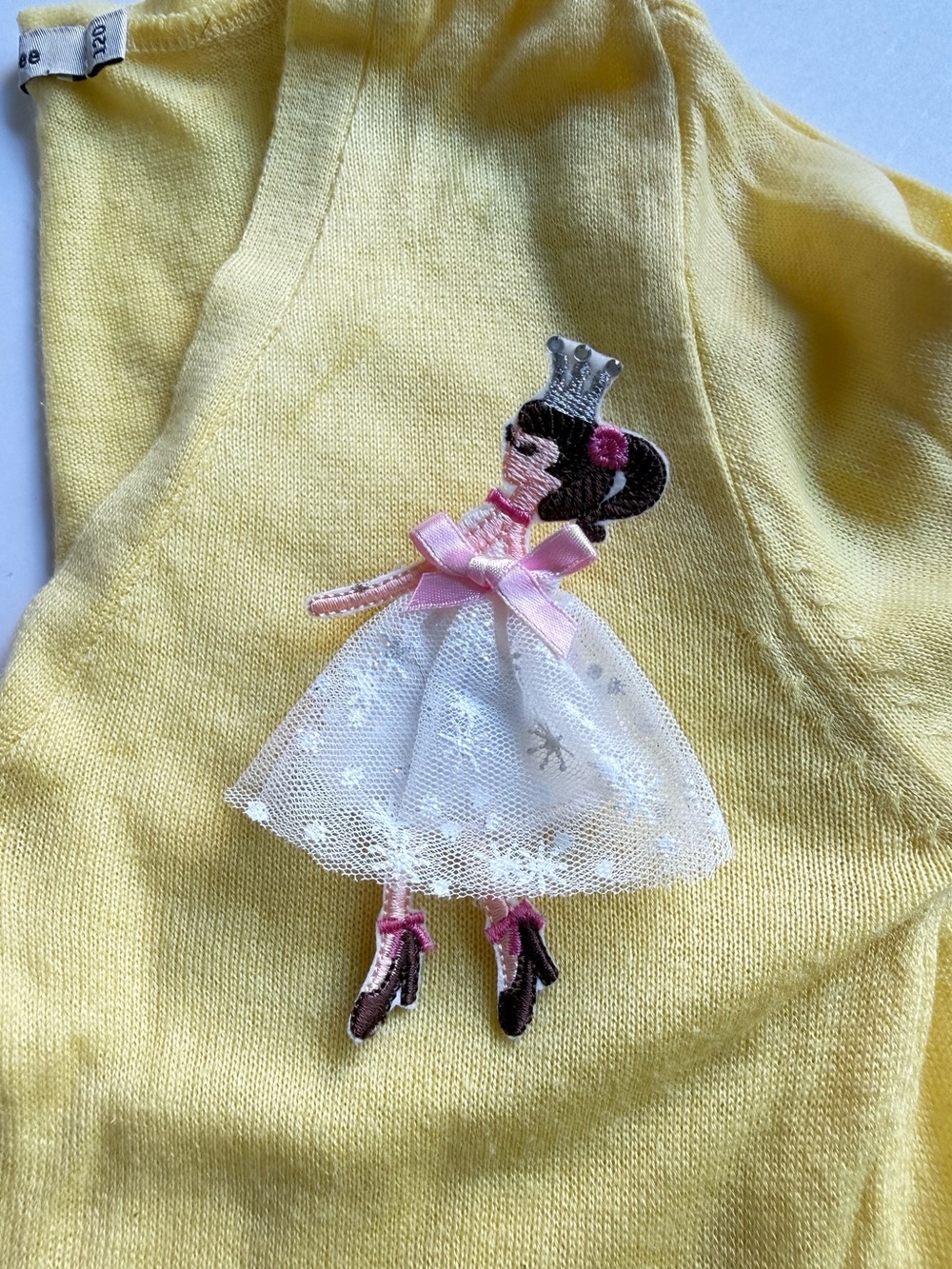 Girls Princess Brooch, White